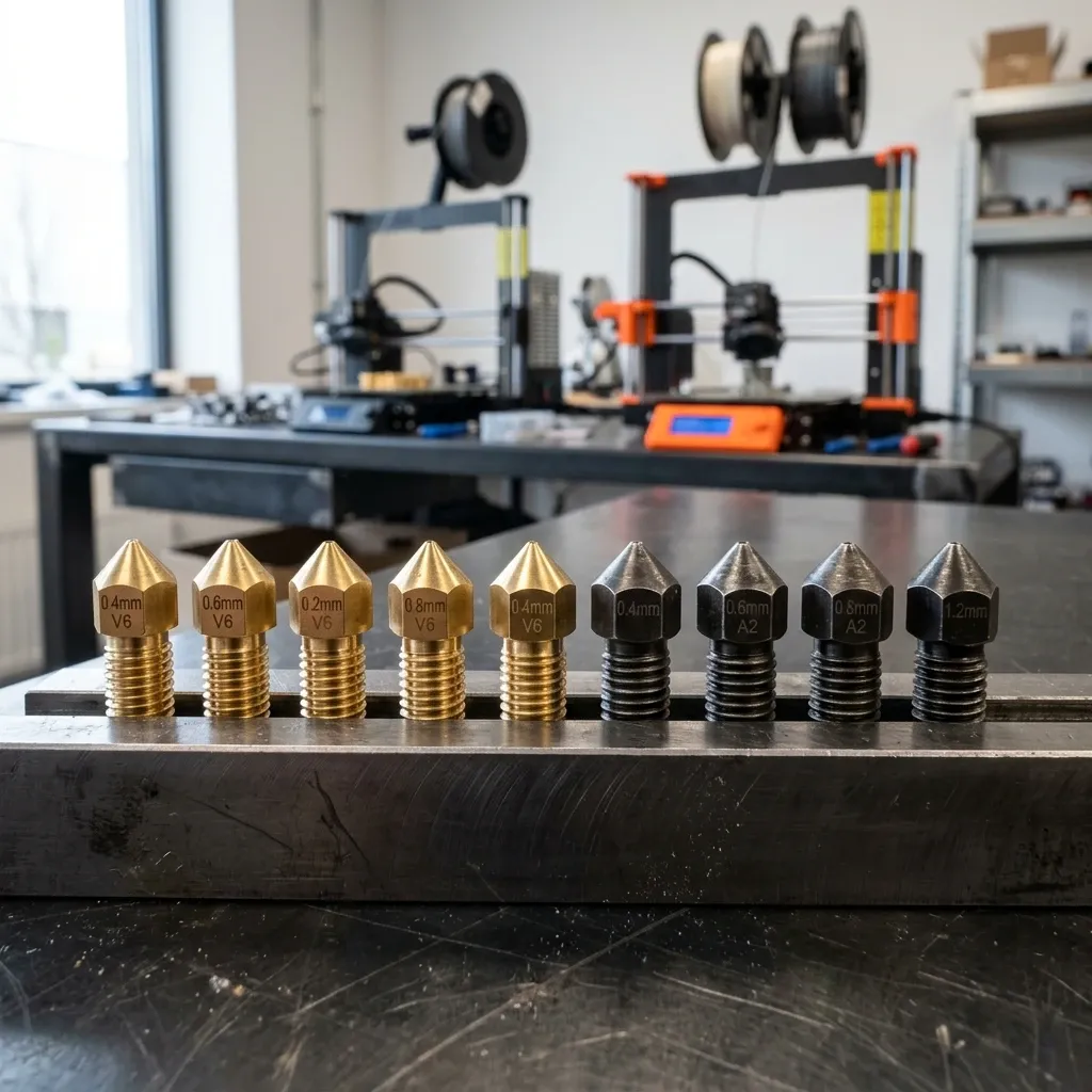 Hardened Nozzle Guide for Abrasive Filaments